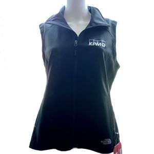 North Face Ladies Ridgeline Soft Shell Black Vest - KPMG Company - Size Large